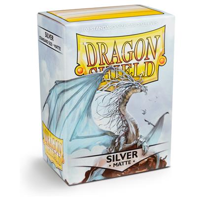 Dragon Shield: Matte Sleeves - Silver (Standard Size)