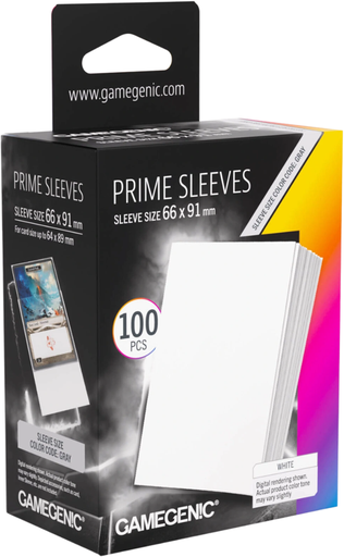 Gamegenic Prime White Sleeves 66x91mm