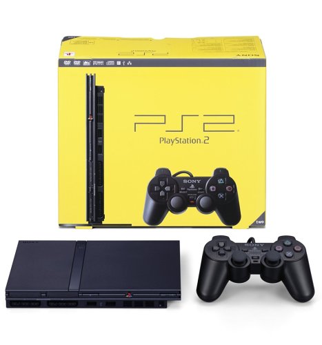 Sony PlayStation 2 Slim in Doos Zwart