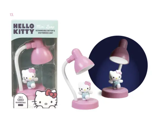 Hello Kitty - Rechargeable Desk Mini Lamp - 15cm