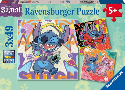 Lilo & Stitch - Playing All Day 3 x Puzzle 49pcs
