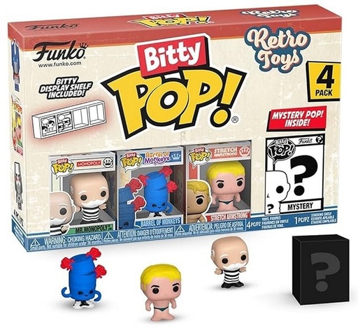 Bitty Pop! Retro Toys - Mr. Monopoly 4 Pack